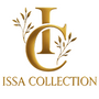 Gold logo with 'IC' initials and leaves on a black background, featuring 'ISSA COLLECTION'.